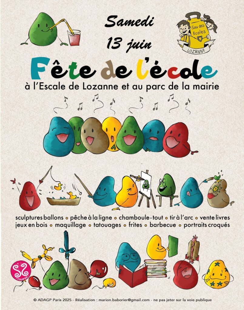 Affiche Fête des écoles 2024