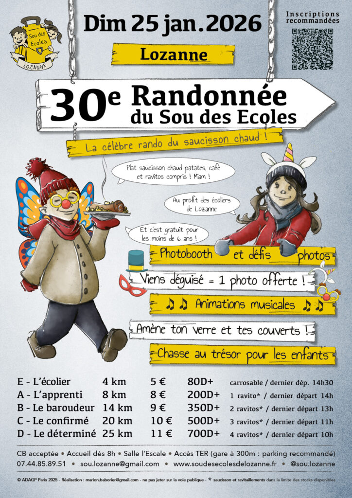 Affiche de la 30ème édition de la rando.