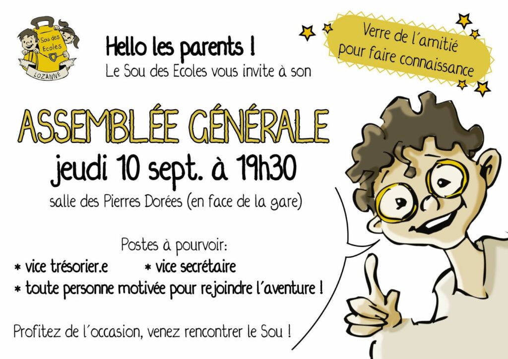 Affiche d'invitation pour l'AG du 10/09/2026